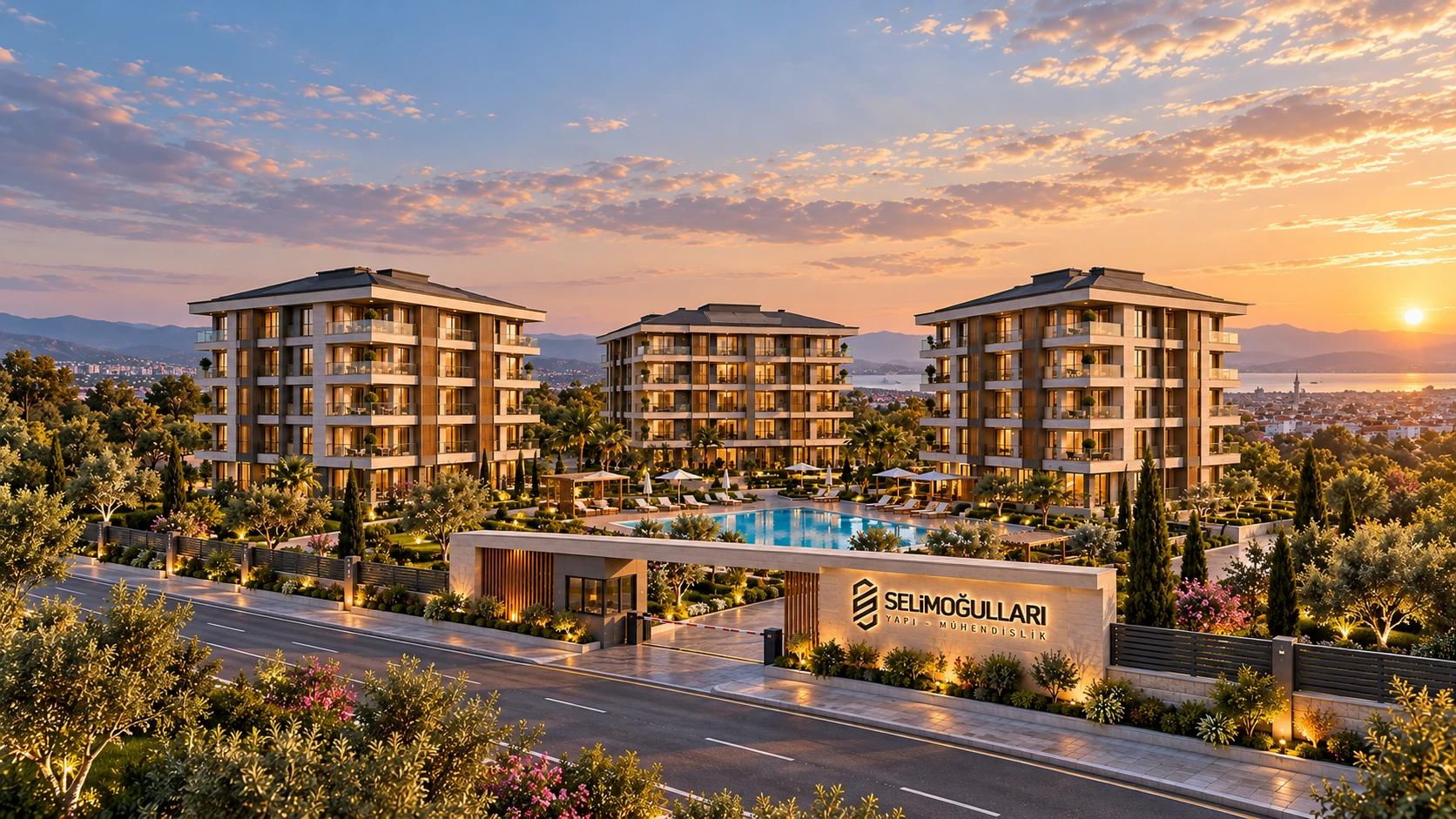Ortak peyzaj ve açık alanlarla tasarlanan konut sitesi konsepti